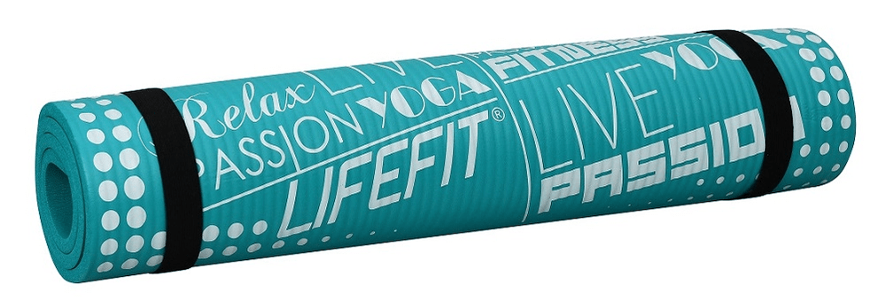 LIFEFIT Podložka Yoga Mat Exkluziv, 100 × 58 × 1 cm, tyrkysová